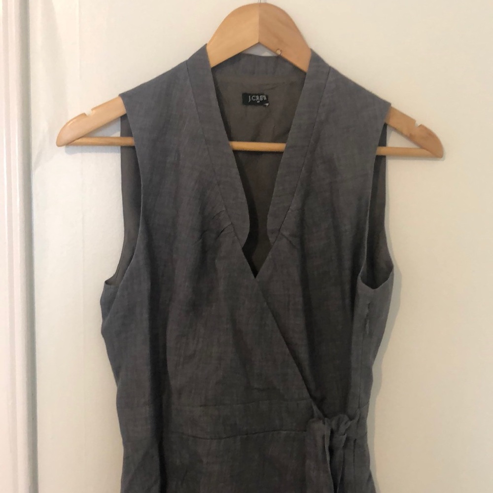 Jcrew grey linen dress